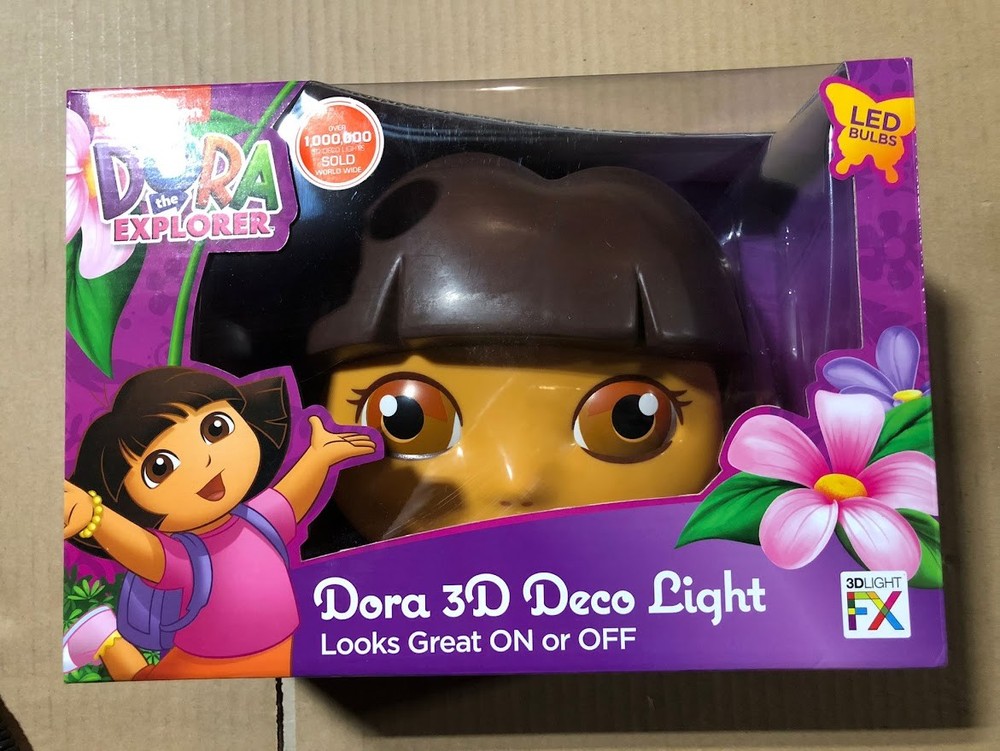 3DlightFX Dora The Explorer 3D Effect Deco Light Wall Mount Battery-operated