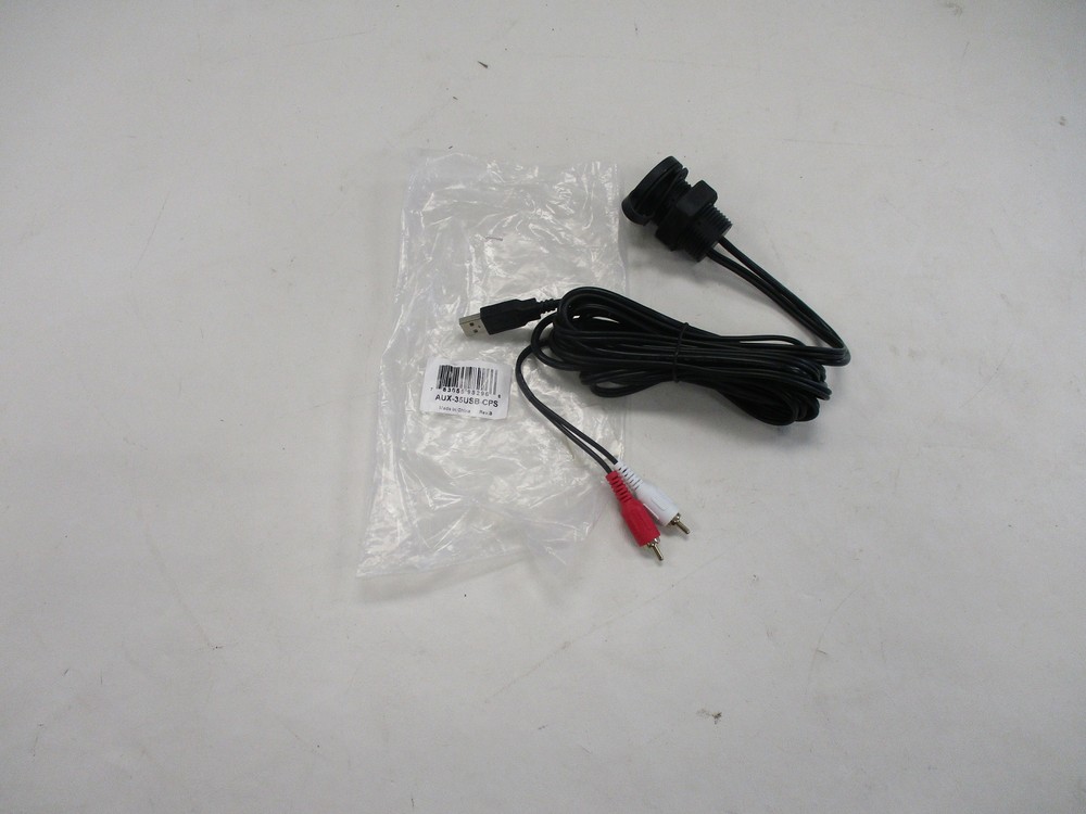 MARINE AUDIO INPUT EXTENSION CABLE PANEL MOUNT BLACK AUX-35USB-CPS BOAT