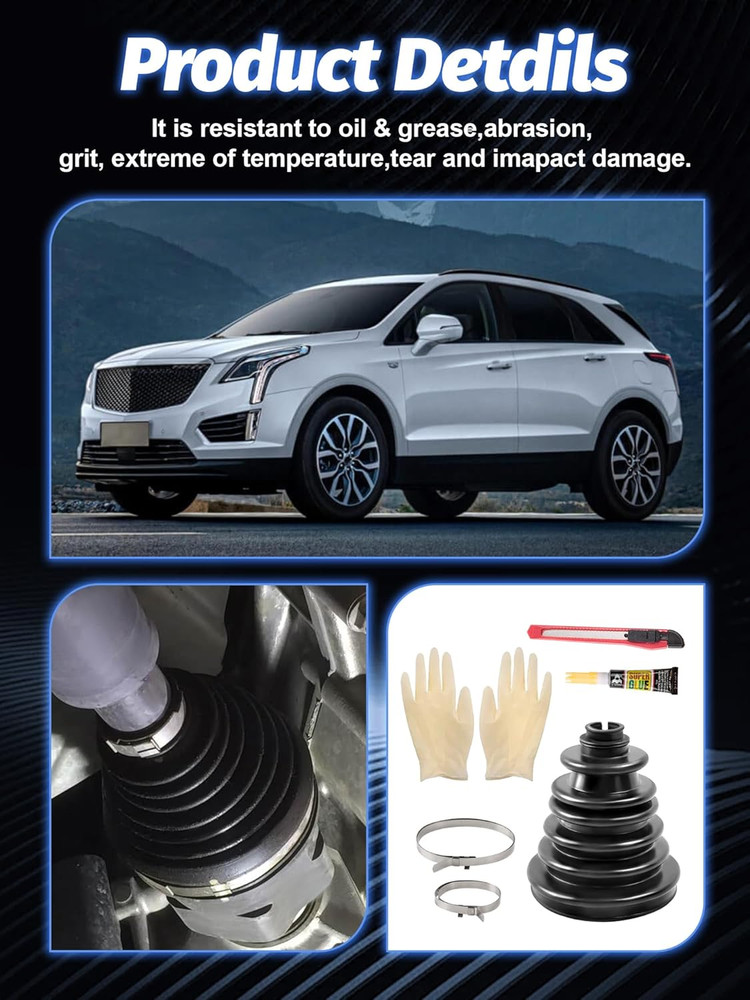 CVS18 CV Boot Split Constant Velocity Joint Gaiter Boot Replacement Kit, Include