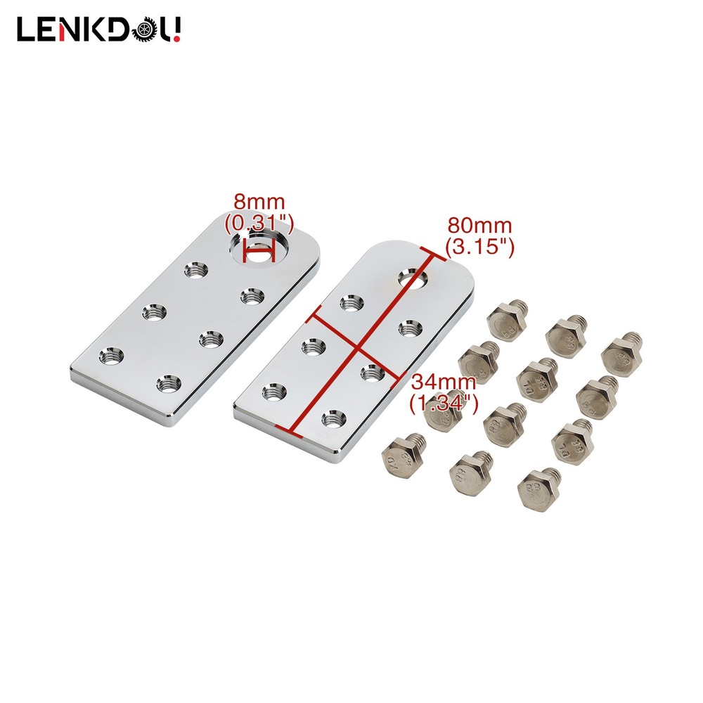 Pair 6 Spot SAE Top Post Flat Lug Style Battery Terminal Distribution Blocks 2PC