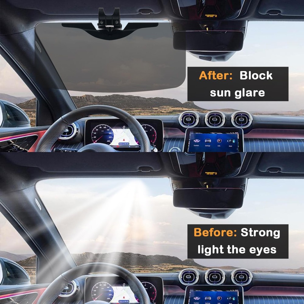 Visor Extender for Car Adjustable HD Polarized Car Sun Blocker with Adjustable