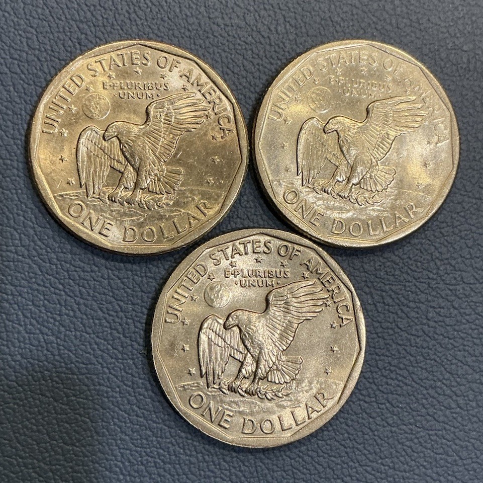1979-PDS Susan B. Anthony Dollars - All Three Mints - First Year Issued