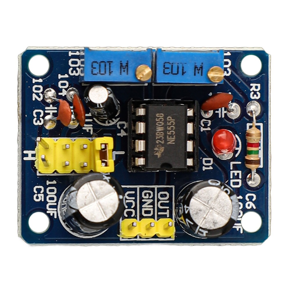 NE555 Pulse Frequency Generator Board LED Indication Continuous Output Range