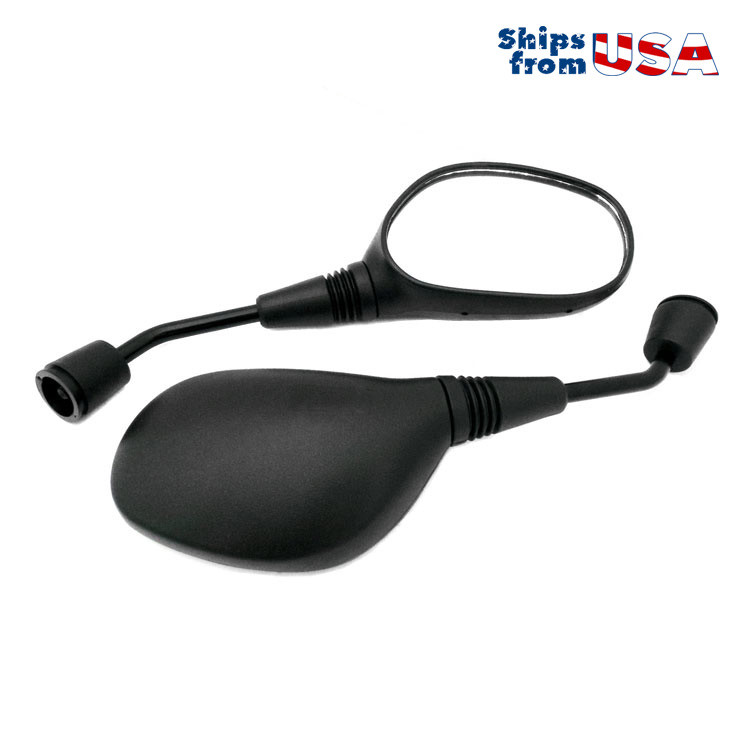 MYK Universal Mirror Set, 8mm RH/RH Thread-BLACK