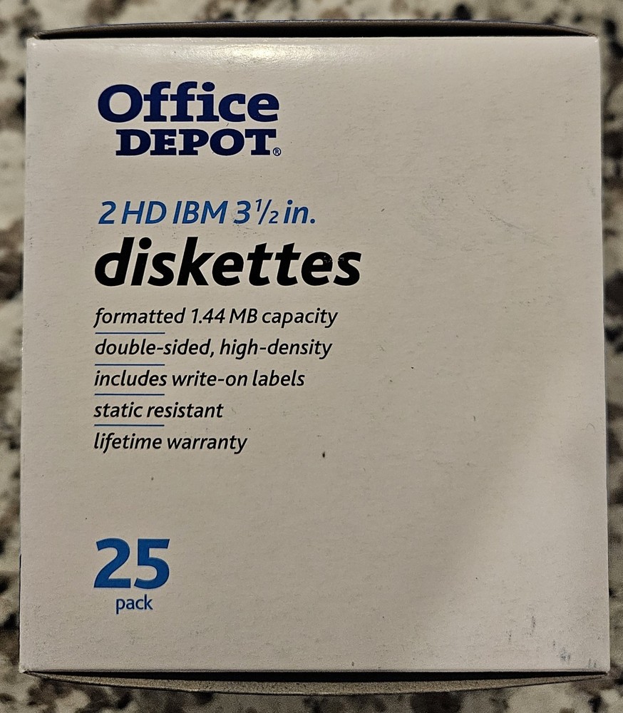 3.5 Inch Diskettes Office DEPOT 1.44 MB - 24 Pack Floppy Disk