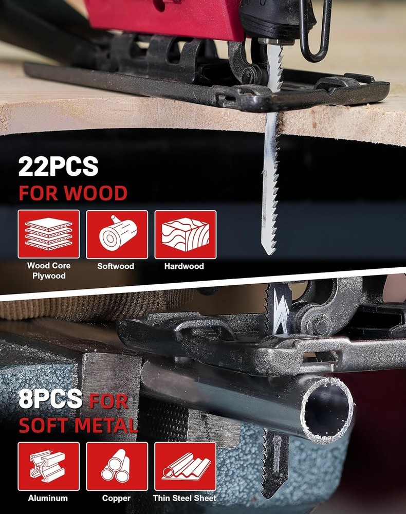 Ultimate Jigsaw Blade Collection: 30-Piece Set for Precision and Performance