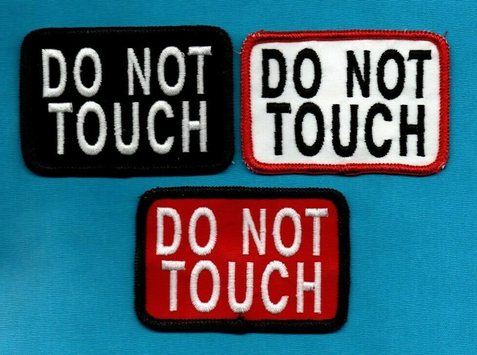 DO NOT TOUCH -  2" X 3" - service dog vest patch