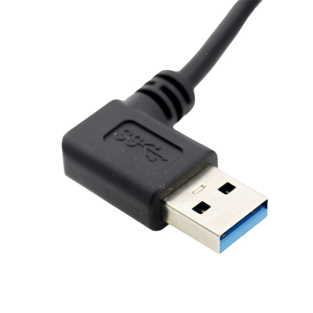 USB 3.0 A Male Left Angle to USB 3.1 Type C UP angled Fast Data Sync Cable 3FT