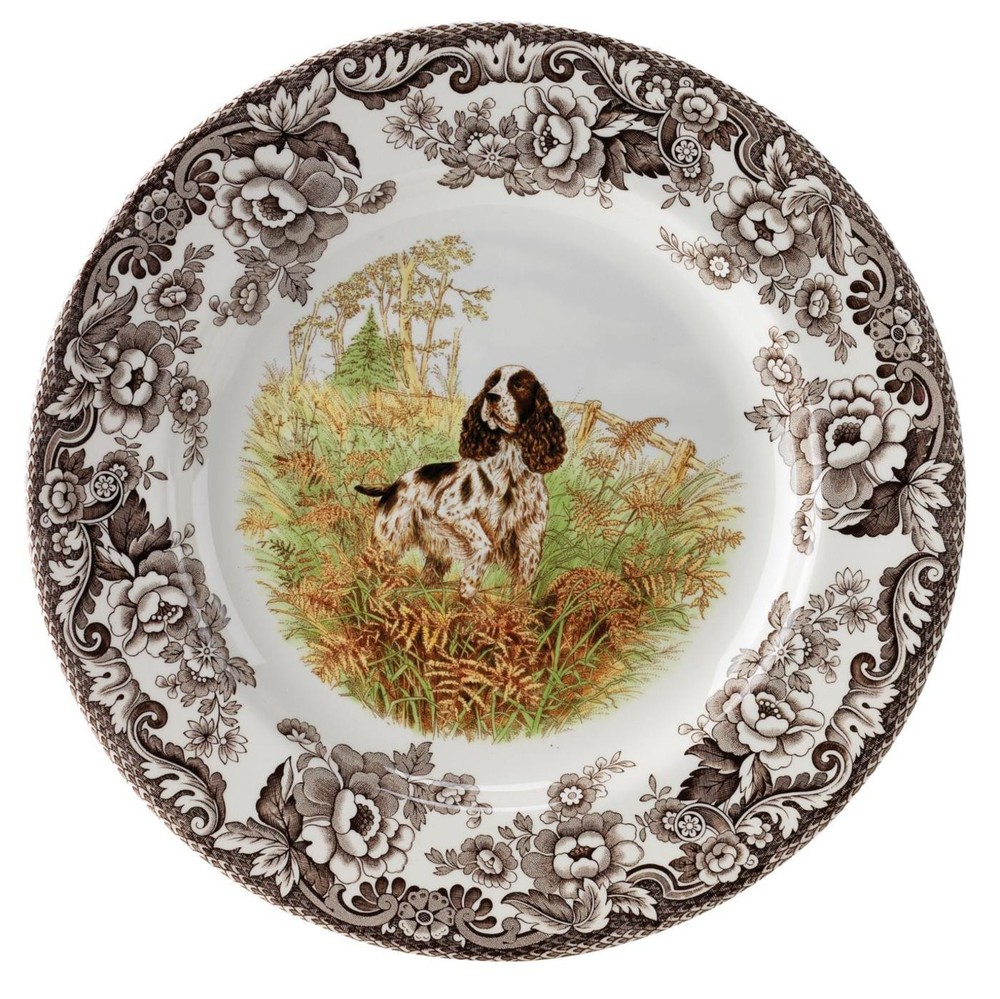 Spode Woodland Dinner Plate - English Springer Spaniel