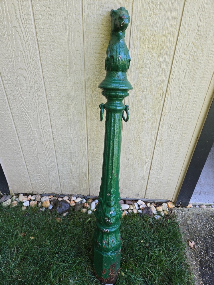 antique JW Fiske Hitching Post