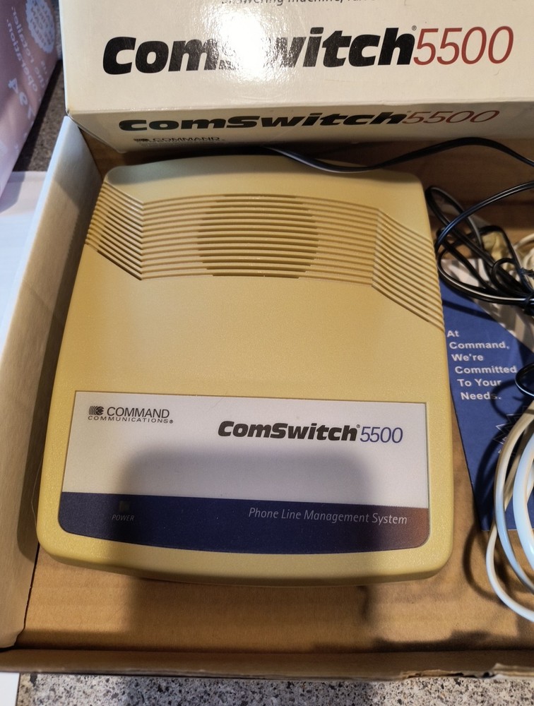 Vintage 1996 ComSwitch 5500 Automatic Phone Line Sharing Device