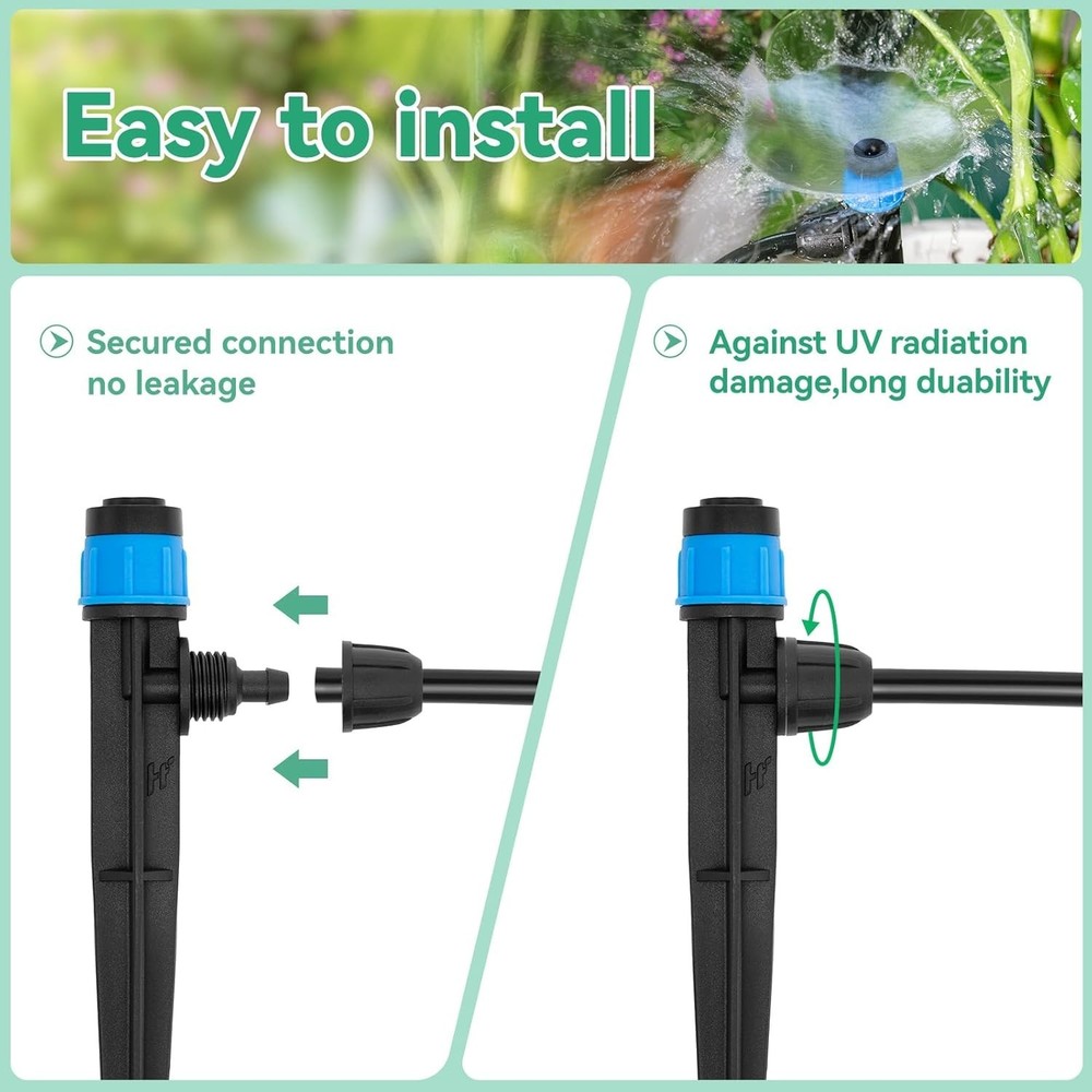 Versatile Drip Irrigation Emitters: 25pcs Adjustable Drippers for Garden Use