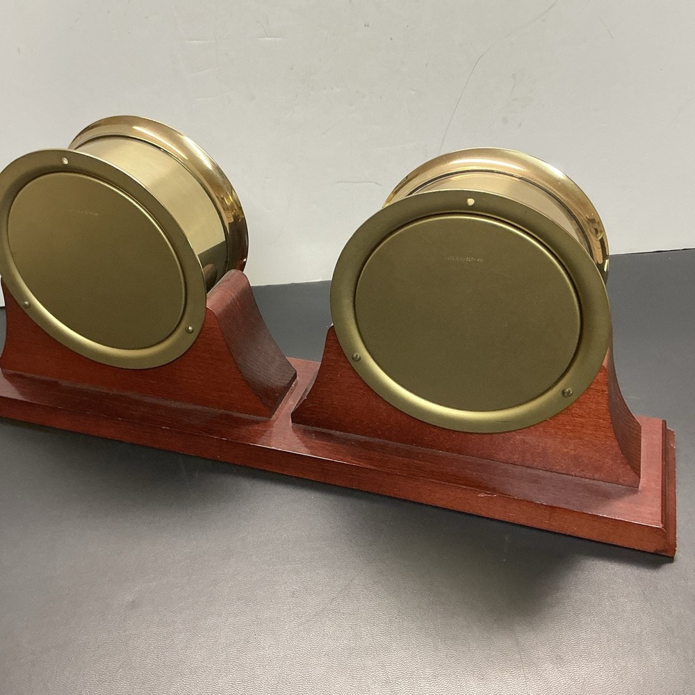 Weems & Plath Atlantic Time Clock & Barometer Solid Brass & Wood Made In Germany