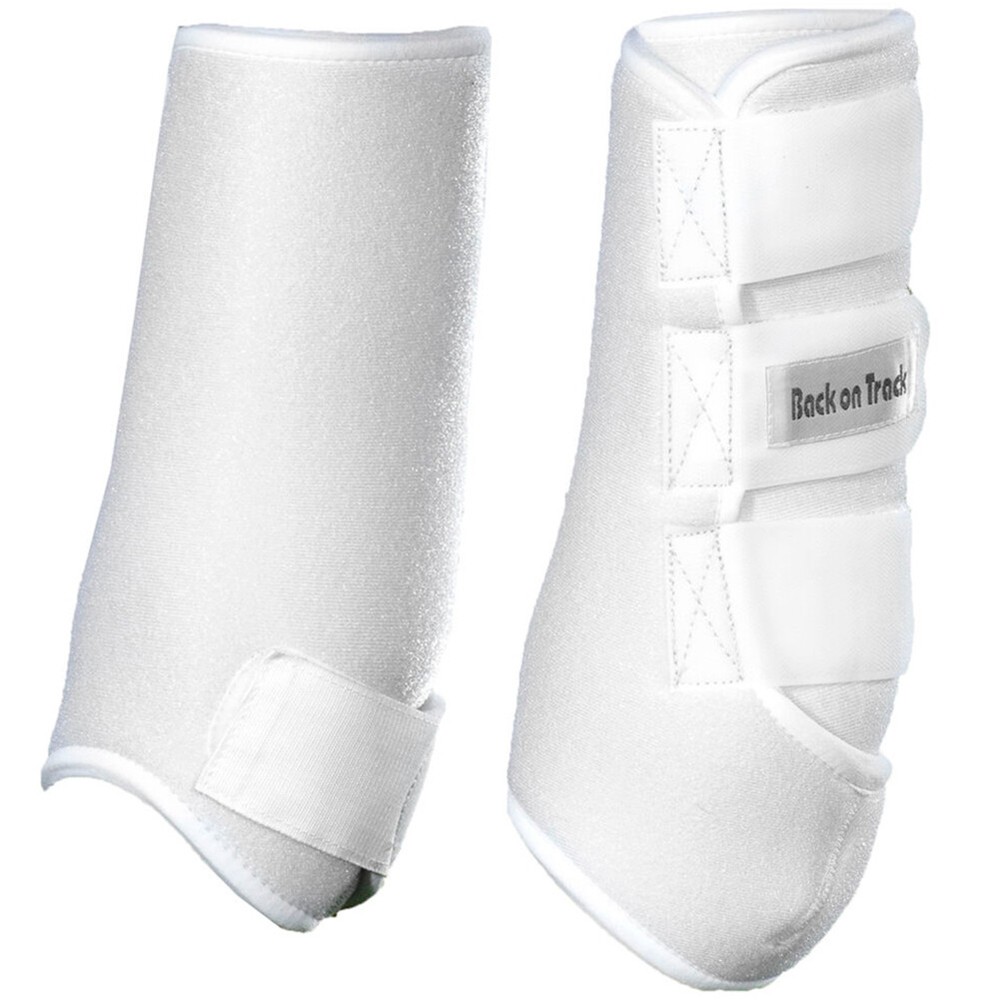BACK ON TRACK Exercise White Front Boots - Pair (204402)