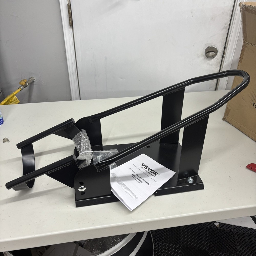 VEVOR Motorcycle Removable Wheel Tire Chock Nest Cradle Adjustable Universal
