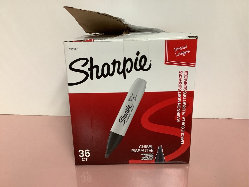 36 pack Sharpie Chisel Tip Permanent Markers Black