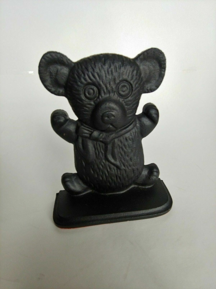 Cast Iron Teddy Bear Book End / Door Stopper