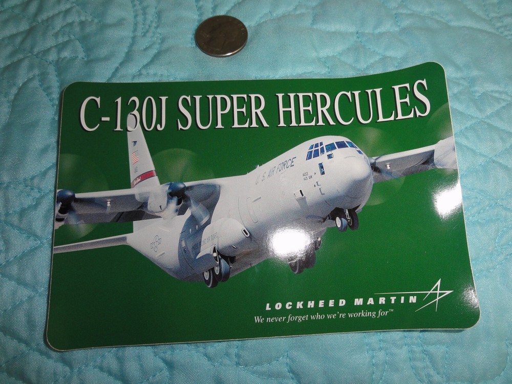 2 Lockheed Martin C-130J Hercules Aircraft Stickers  