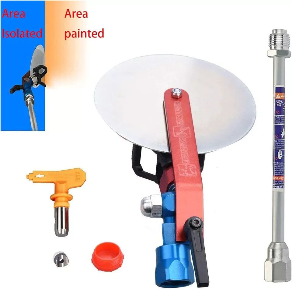 DUSICHIN Airless Paint Edger Shield Red, Silver, Blue, Black