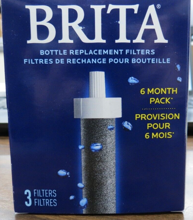 BRITA BB06 BOTTLE REPLACEMENT FILTERS 6 MONTH PACK 3-FILTERS NEW