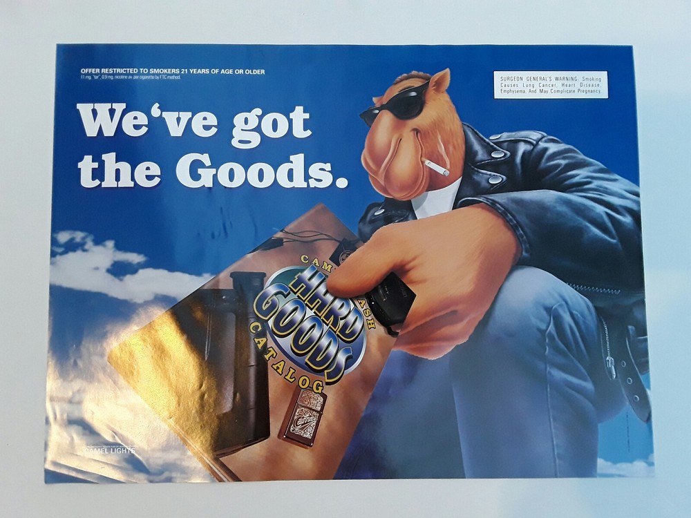 joe camel hanging store ad