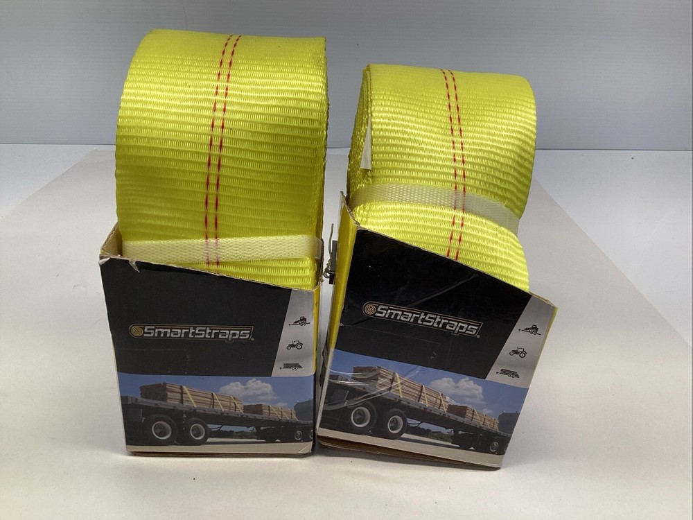 SmartStraps 4 in x 30 ft 5000 lbs Working Load Limit Winch Strap 2 Pack