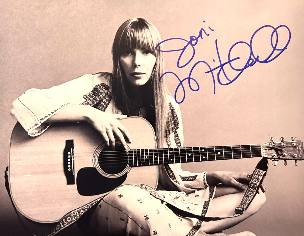 JONI MITCHELL Signed Original 8x10" Authentic Autograph w/COA Certificate