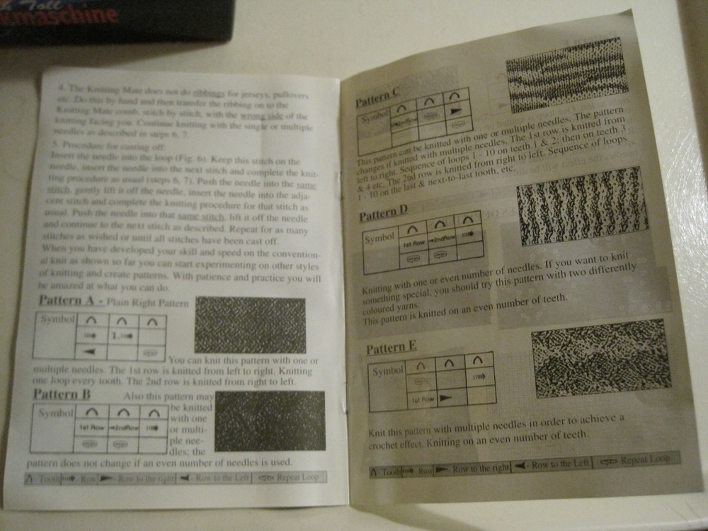 Vintage Knitting Mate Hand Knitting Machine w/ Instructions