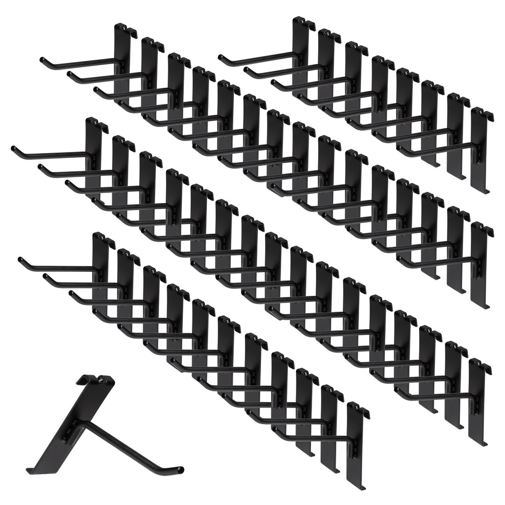 Gridwall Hooks 4 Inch, 100 Pack Grid Wall Hooks, Grid Panel Hooks and Hangers...