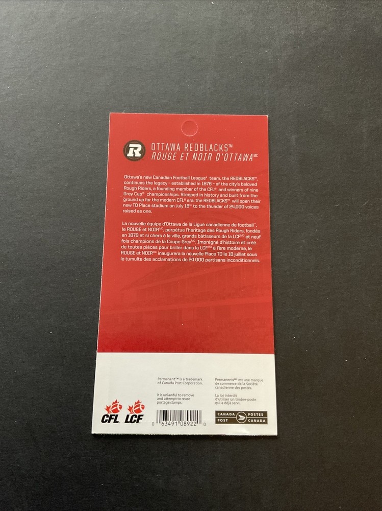2014 Canada # 2755a , OTTAWA REDBLACKS , Booklet .