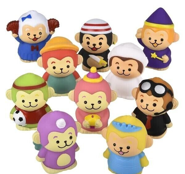 2" RUBBER MONKEYS - 10 Piece Assortment