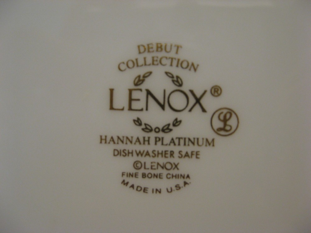 Lenox Hannah Platinum China 5-Pc Place Setting (B) - Excellent!