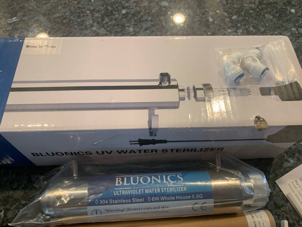 Ultraviolet Light Water Purifier for Reverse Osmosis 0.5 GPM Extra Bulb