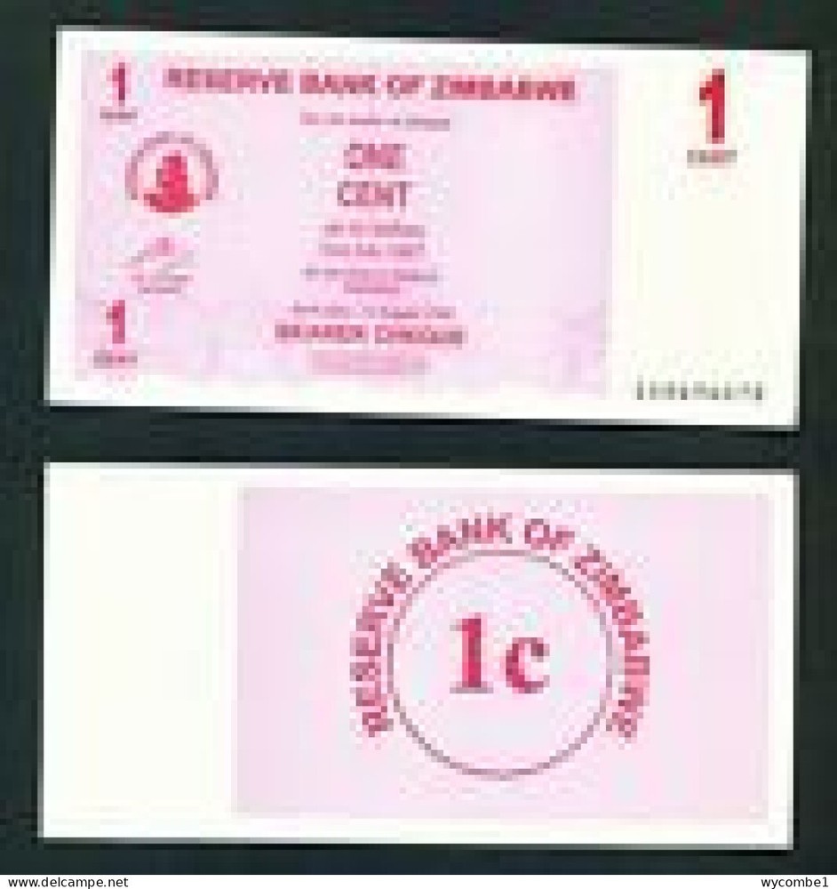 ZIMBABWE - 2006 1 Cent UNC Banknote