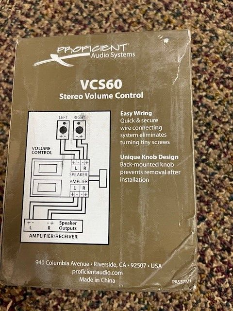 Proficient VCS60 Stereo Volume Control - NEW White/Bone/Almond