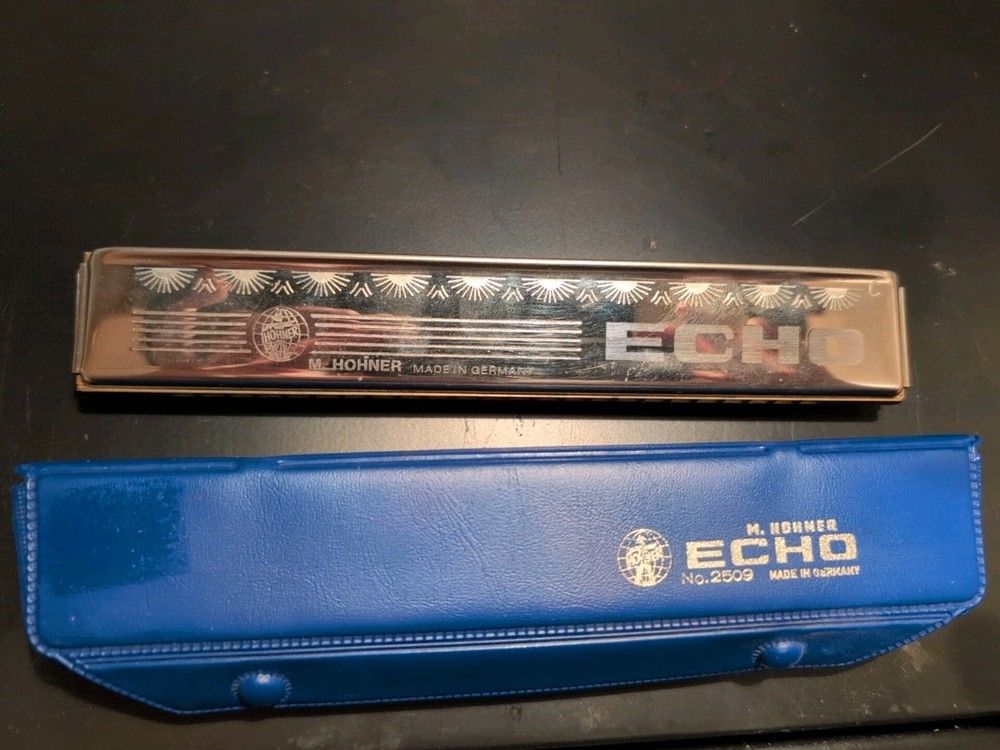 Hohner 2509/48 Echo Harmonica Made In Germany With Case