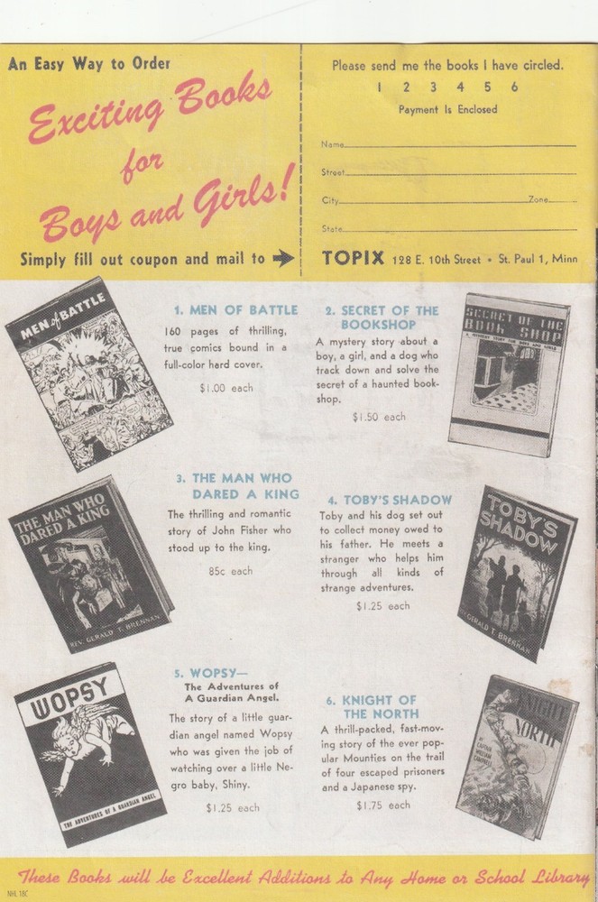MARCH 1947 TOPIX COMICS BOOKLET