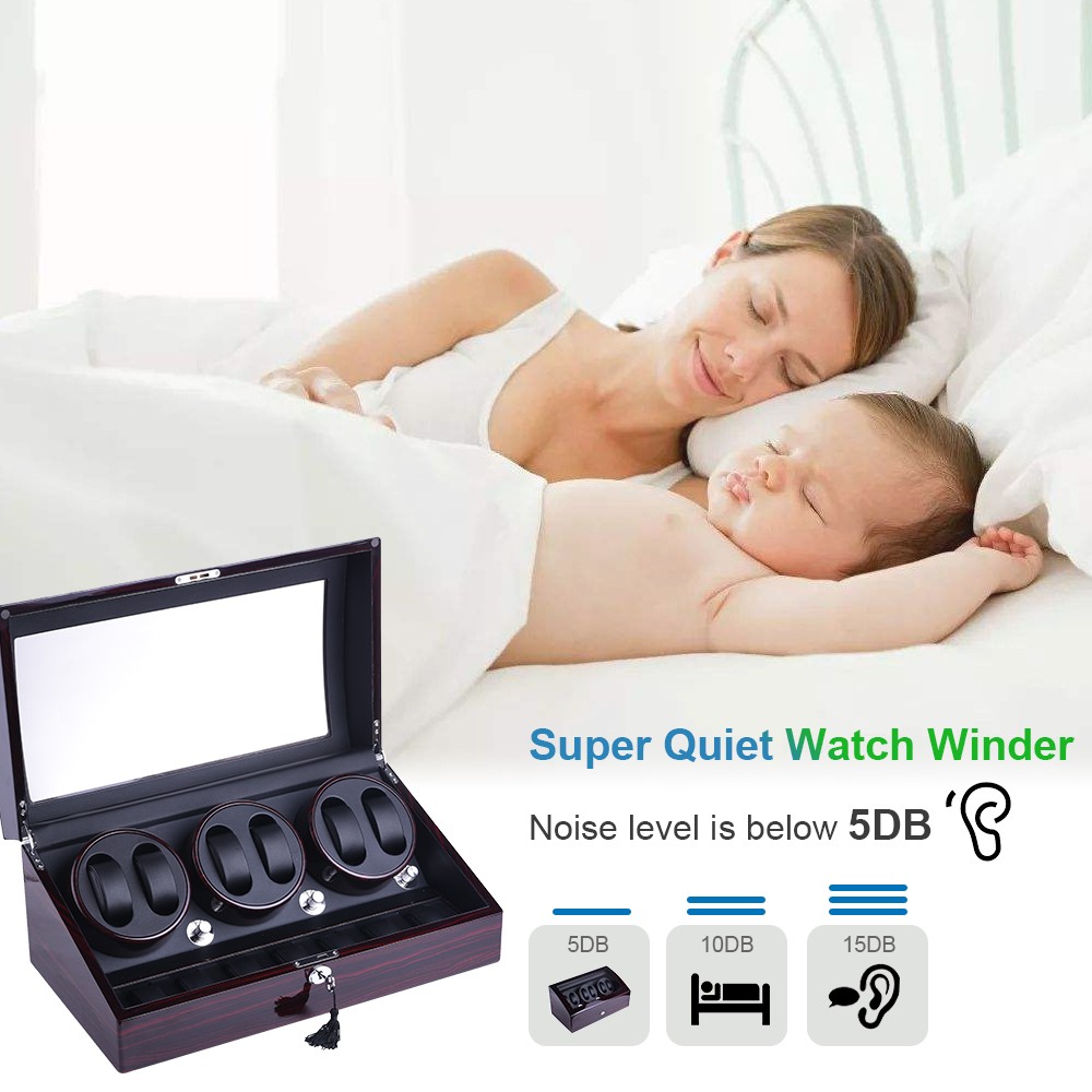 Automatic Rotation 6+7 Leather Watch Winder Storage Case Display Box 4 Modes New