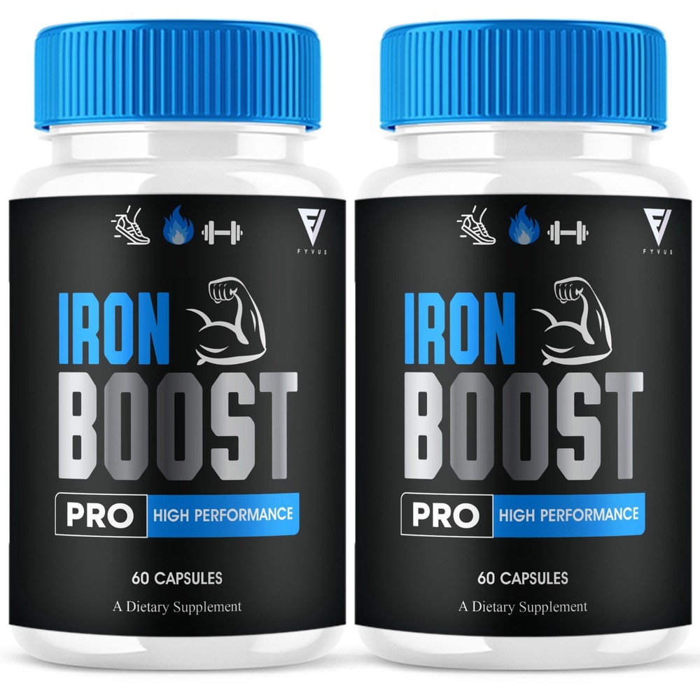 (2 Pack) Iron Boost Pro High Performance Supplement, IronBoost (120 Capsules)