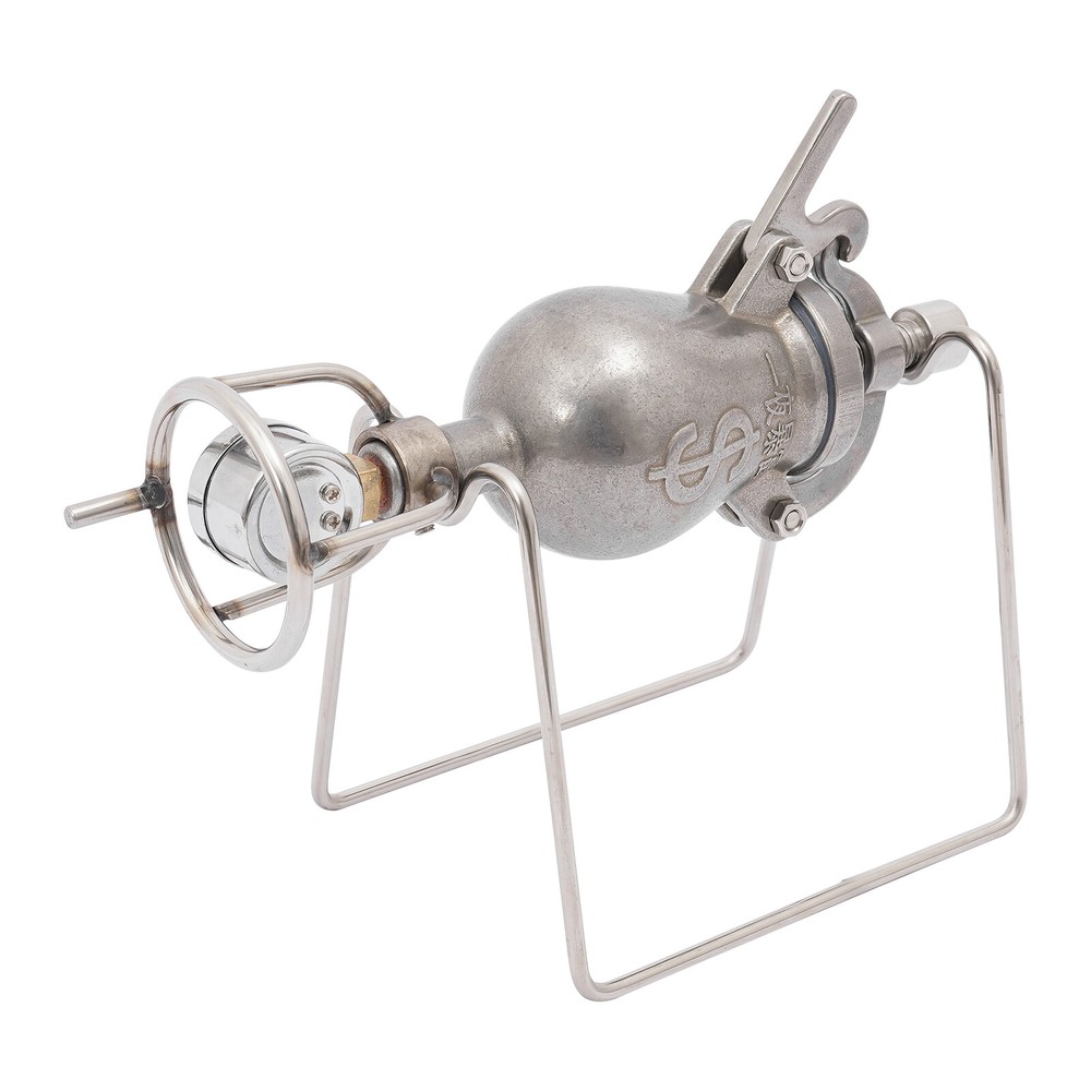 Silver Mini Hand Popcorn Maker Stainless Steel Popcorn Machine Old-Fashioned