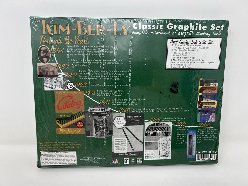 GENERALS KIM-BER-LY CLASSIC GRAPHITE DRAWING TOOLS SET NIP