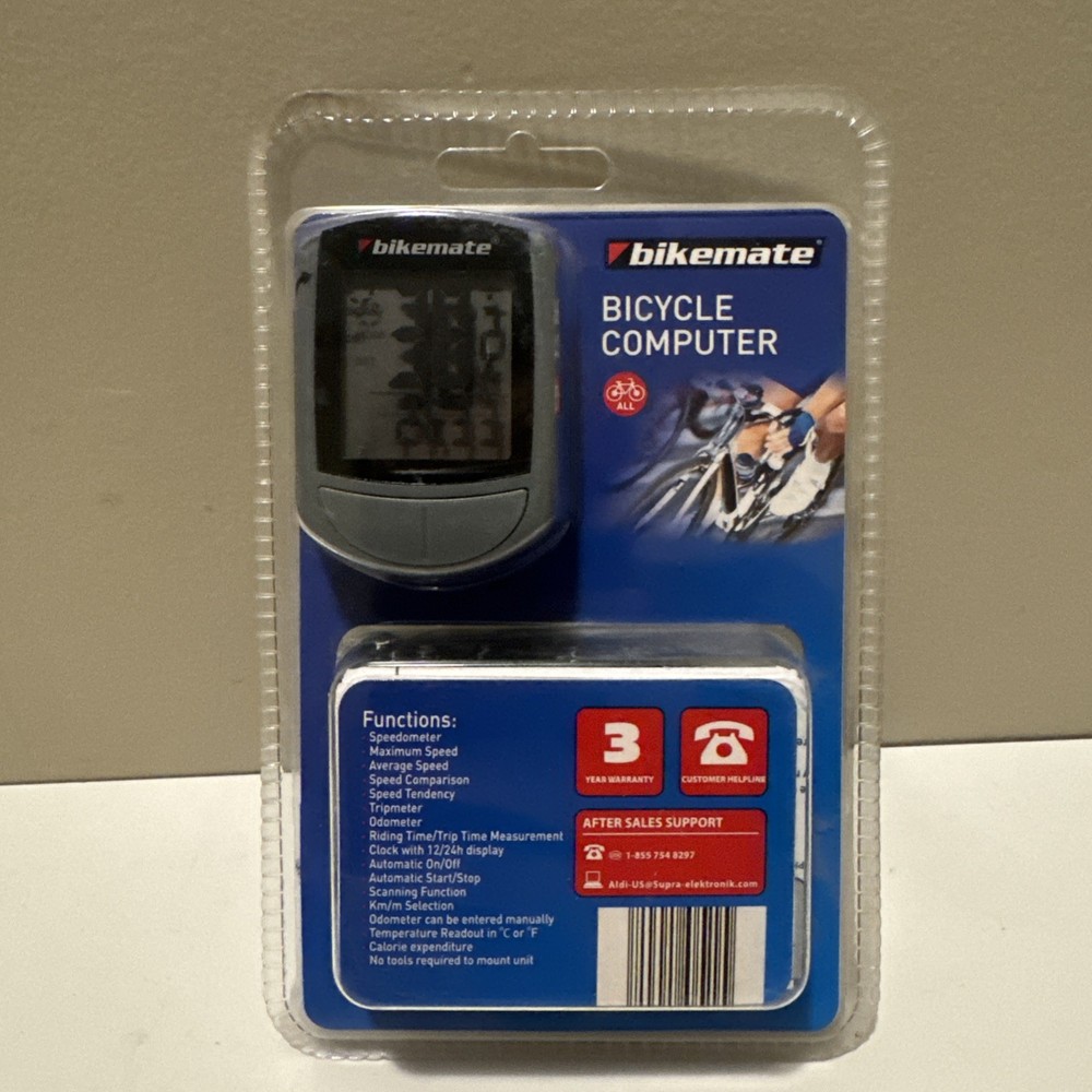 Bikemate Wireless Solar Bicycle Computer, Speedometer & Odometer
