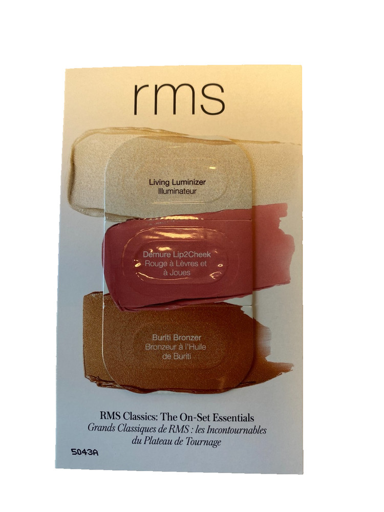 RMS Beauty On-Set Essentials Sample Pack – 8 Sets –Luminizer, Lip2Cheek, Bronzer