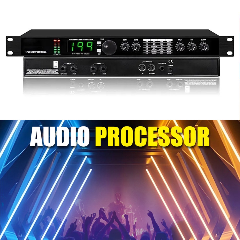Pro Digital Reverb Multi Effect Dsp Processor Audio Equalizer Vocal Mic