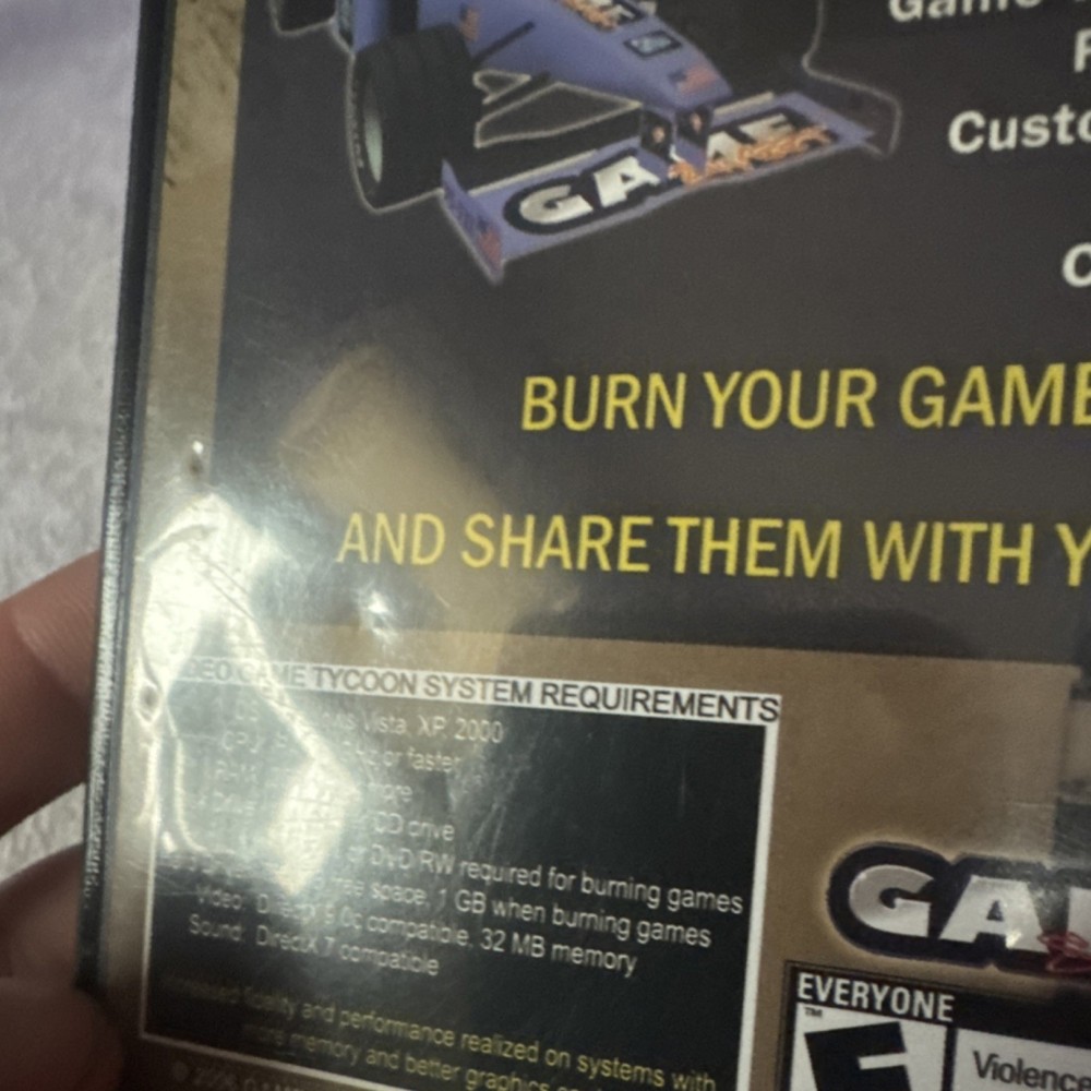 GameSmart Video Game Tycoon Gold Edition Game Development CD-ROM Windows XP Vis…