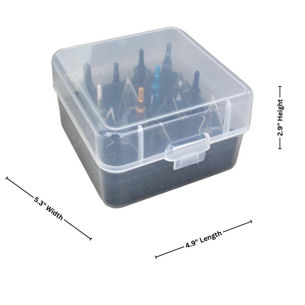 MTM BH16 Broadhead Box - Holds 16 Fixed or Box, Clear