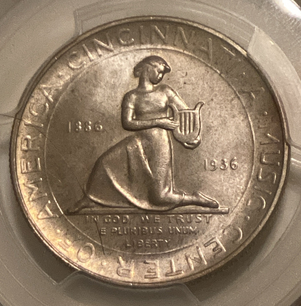 1936 Cincinnati Silver Commemorative Half Dollar 50c PCGS MS65
