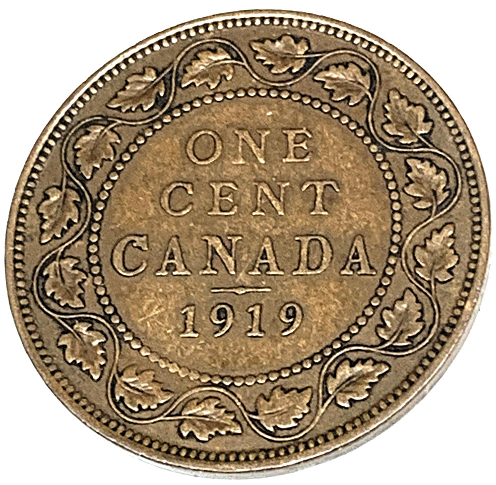 # C4363   CANADA      COIN,     LARGE CENT    1919