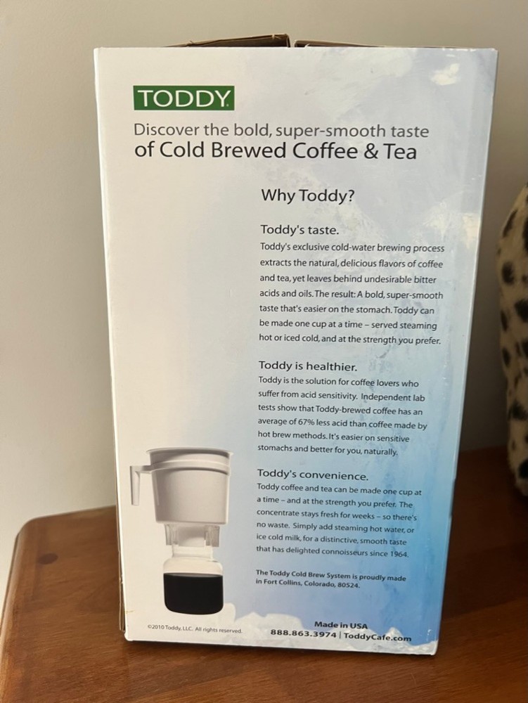 Toddy Coffee Maker Cold Brew System, Complete, Never Used
