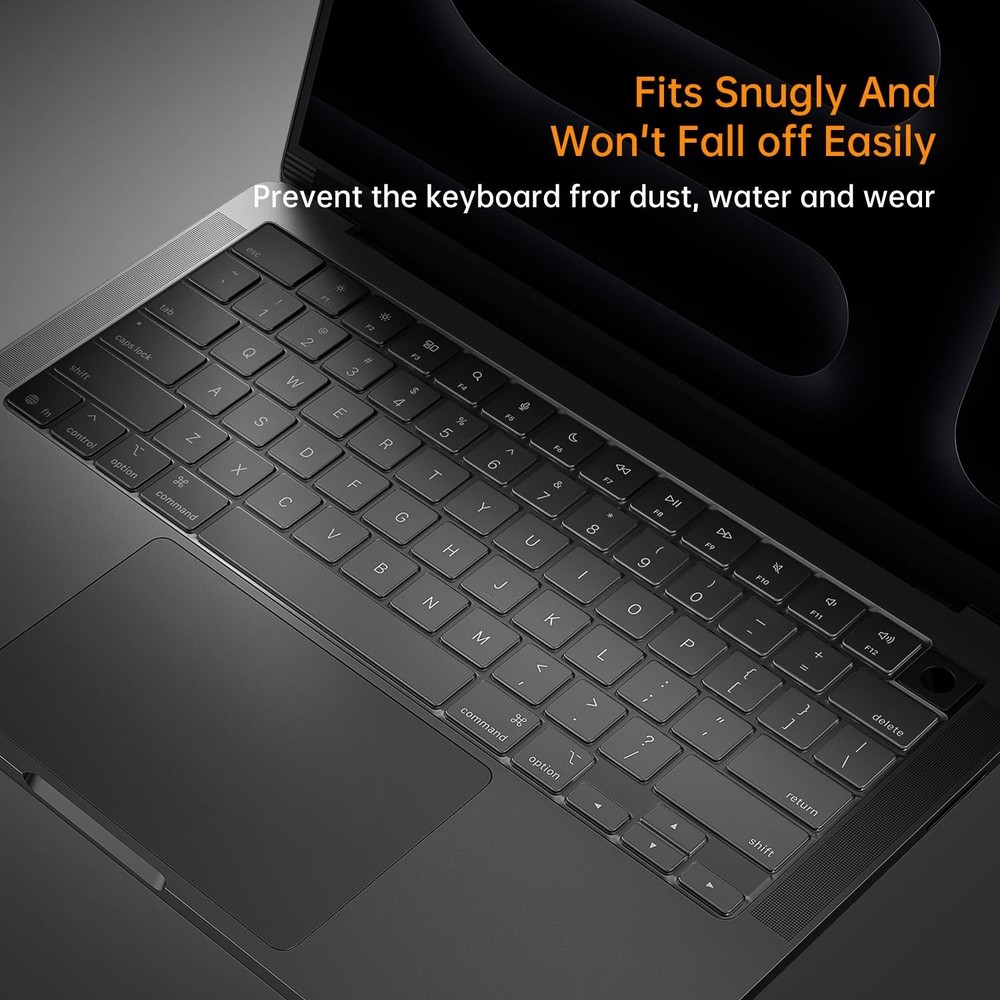 Black Silicone Keyboard Cover Ultra Thin Waterproof Dustproof Protector